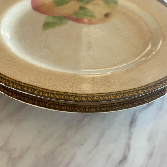 SET OF 2 PTS INTERNATIONAL INTERIORS NEWBURY GENUINE STONEWARE SALAD PLATES - Picture 8 of 8